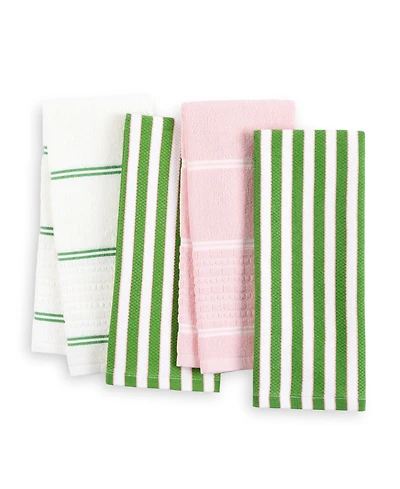 kate spade new york Botanical Stripe Kitchen Towels 4-Pack Set, 17" x 28"