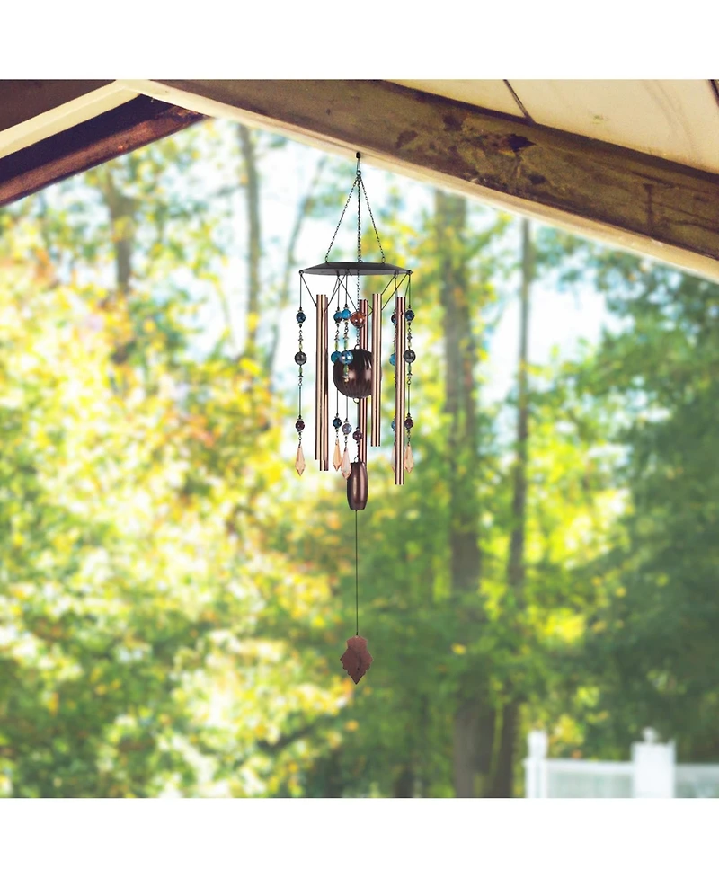 31" Long Bronze Chandelier Contemporary Wind Chime with Copper