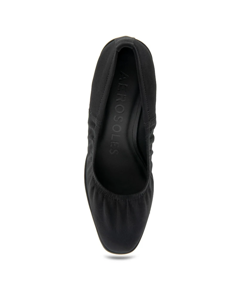 Aerosoles Airlie Dress-Pump-Wedge - Black Stretch