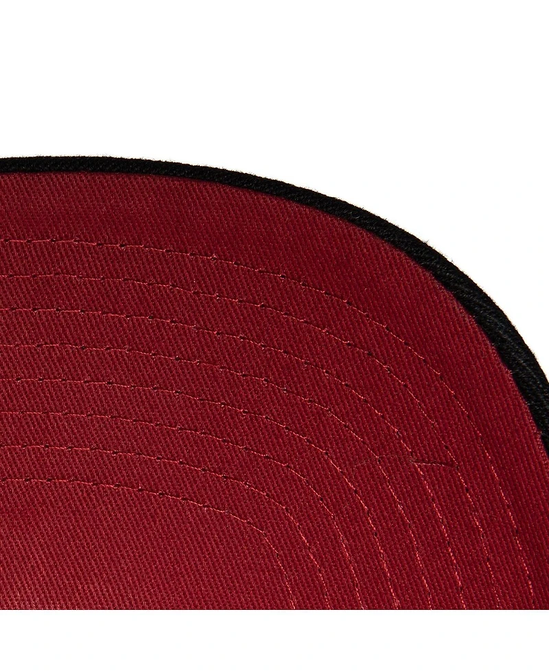 Men's Mitchell & Ness Black Miami Heat Mvp Team Script 2.0 Stretch-Snapback Hat