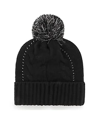 Women's '47 Brand Black Carolina Panthers Bauble Cuffed Knit Hat with Pom