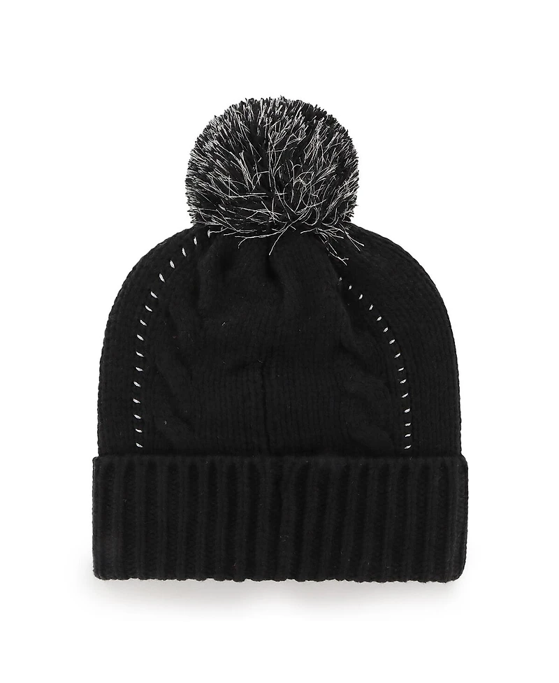 Women's '47 Brand Black New Orleans Saints Bauble Cuffed Knit Hat with Pom