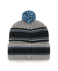 Men's '47 Brand Graphite Carolina Panthers Rexford Cuffed Knit Hat with Pom
