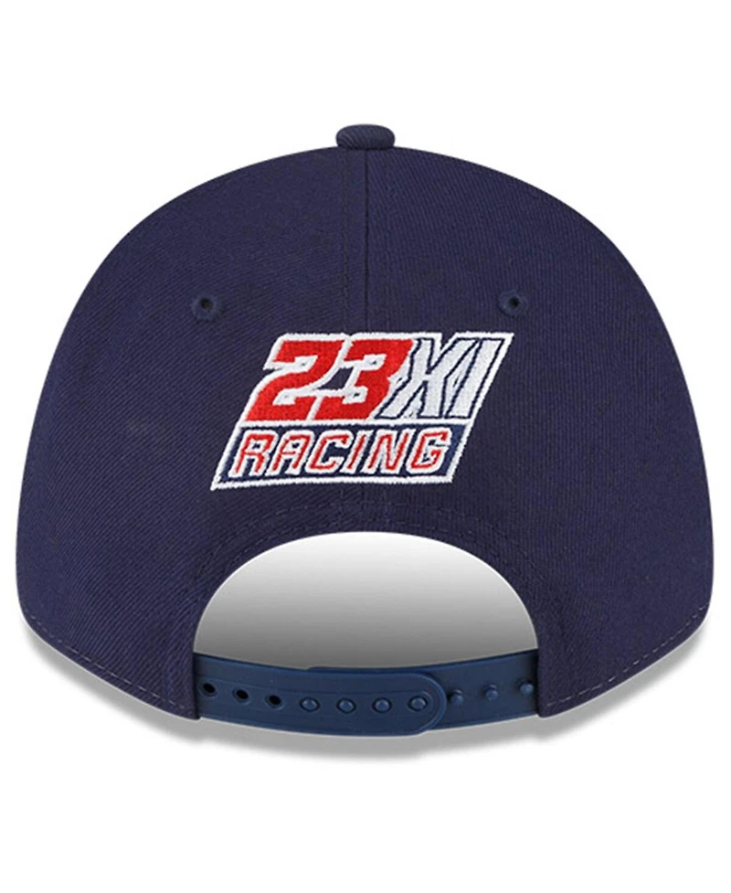 Men's New Era White, Blue Bubba Wallace 9FORTY Americana Snapback Adjustable Hat