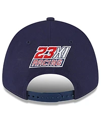 Men's New Era White, Blue Bubba Wallace 9FORTY Americana Snapback Adjustable Hat