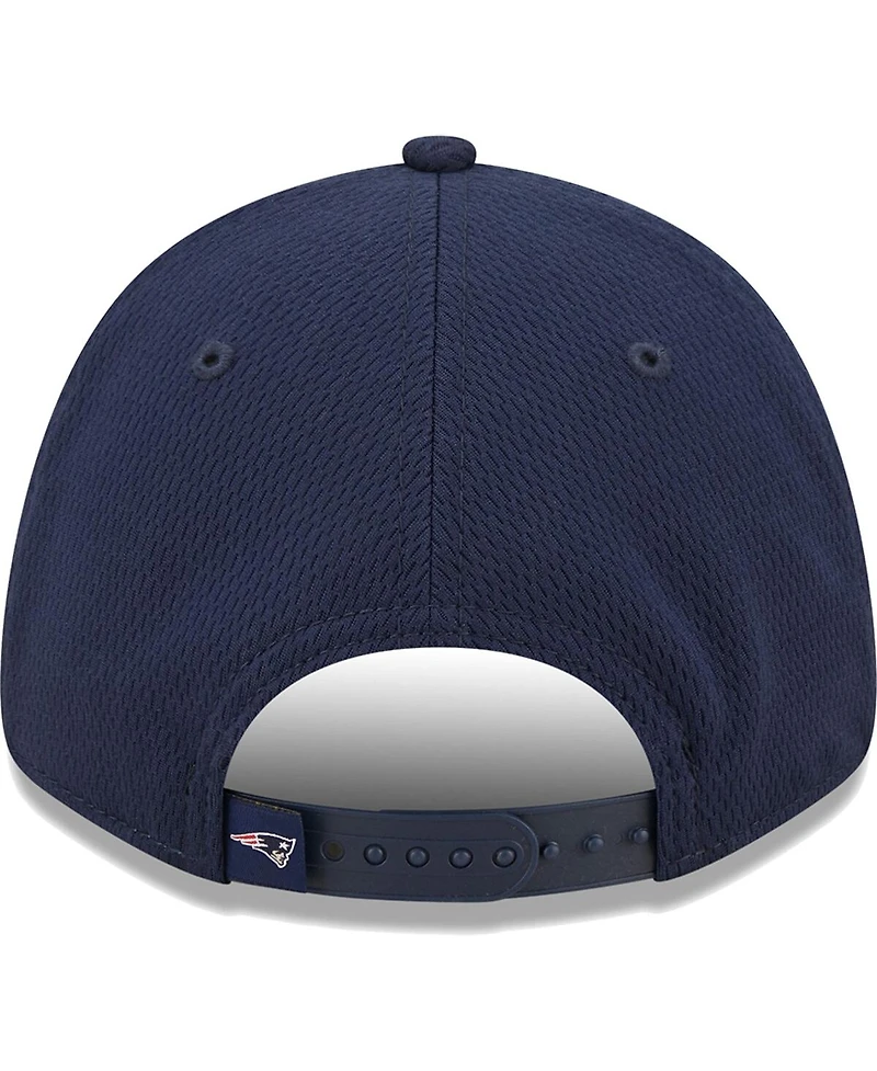 Men's New Era Navy New England Patriots Framed Af 9FORTY Snapback Hat