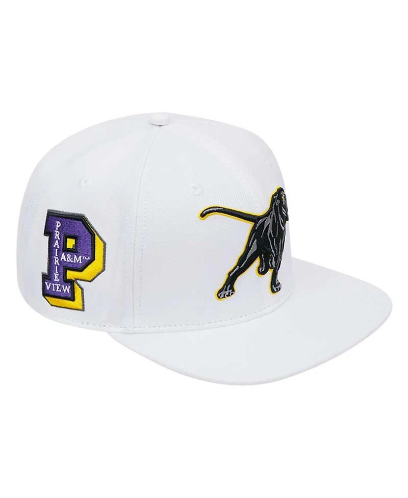 Men's Pro Standard White Prairie View A&M Panthers Mascot Evergreen Wool Snapback Hat