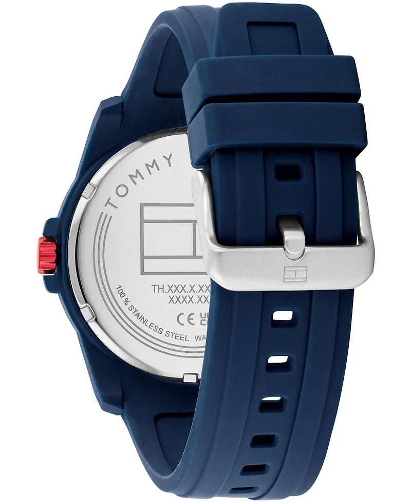 Tommy Hilfiger Men's Quartz Blue Silicone Watch 44mm