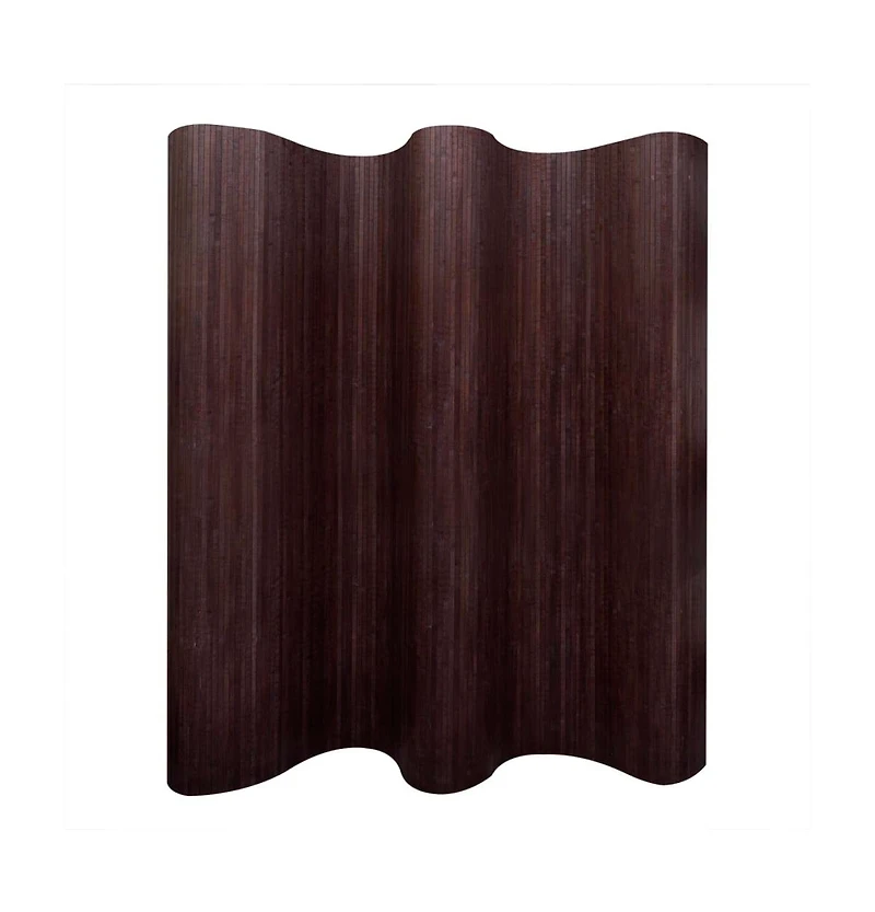 vidaXL Room Divider Bamboo Dark Brown 98.4"x65"