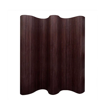 vidaXL Room Divider Bamboo Dark Brown 98.4"x65"