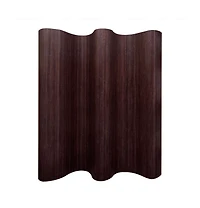 vidaXL Room Divider Bamboo Dark Brown 98.4"x65"