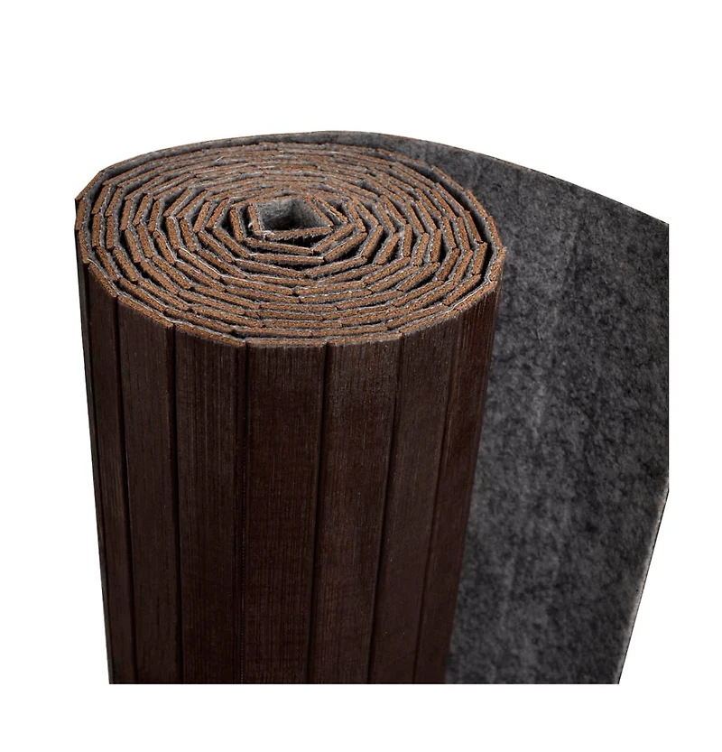 vidaXL Room Divider Bamboo Dark Brown 98.4"x65"