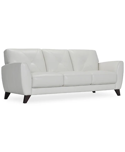 Myia 85" Leather Sofa, Created for Macy's