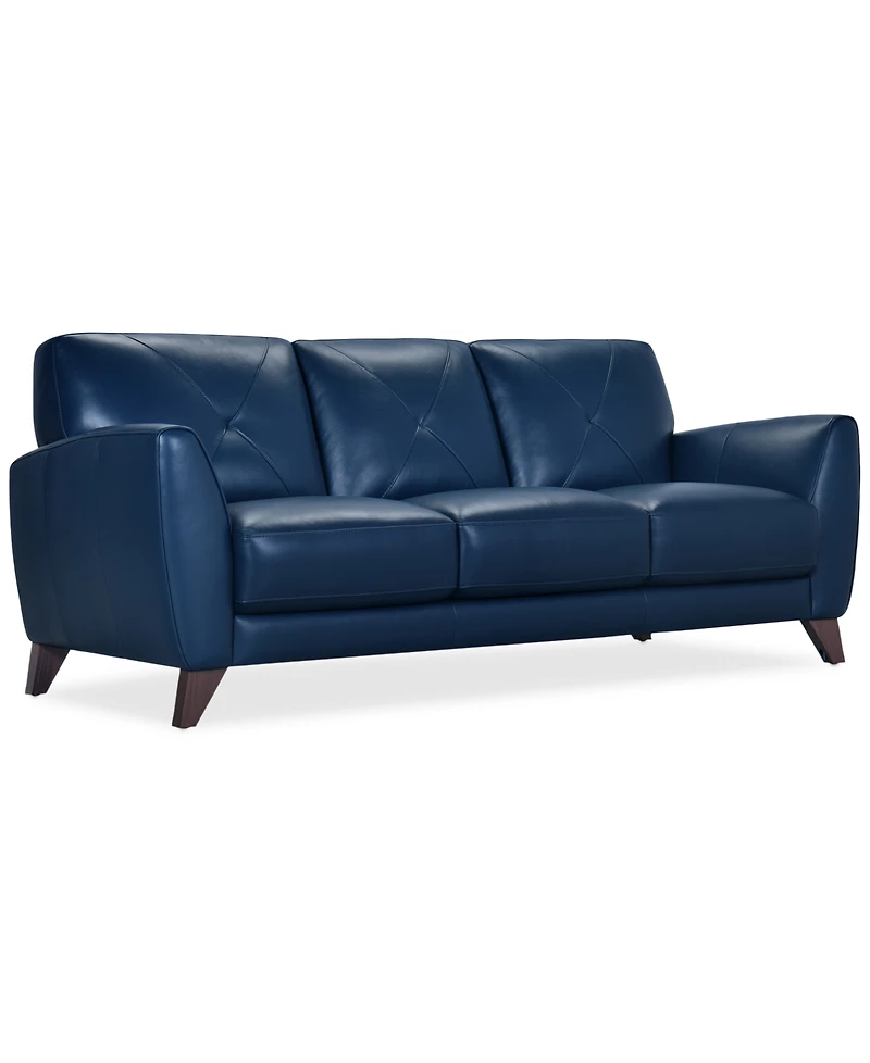 Myia 85" Leather Sofa, Created for Macy's