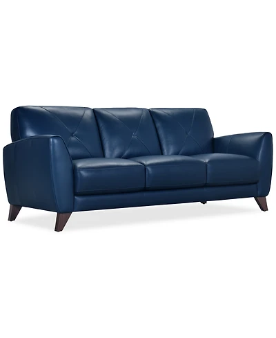 Myia 85" Leather Sofa, Created for Macy's
