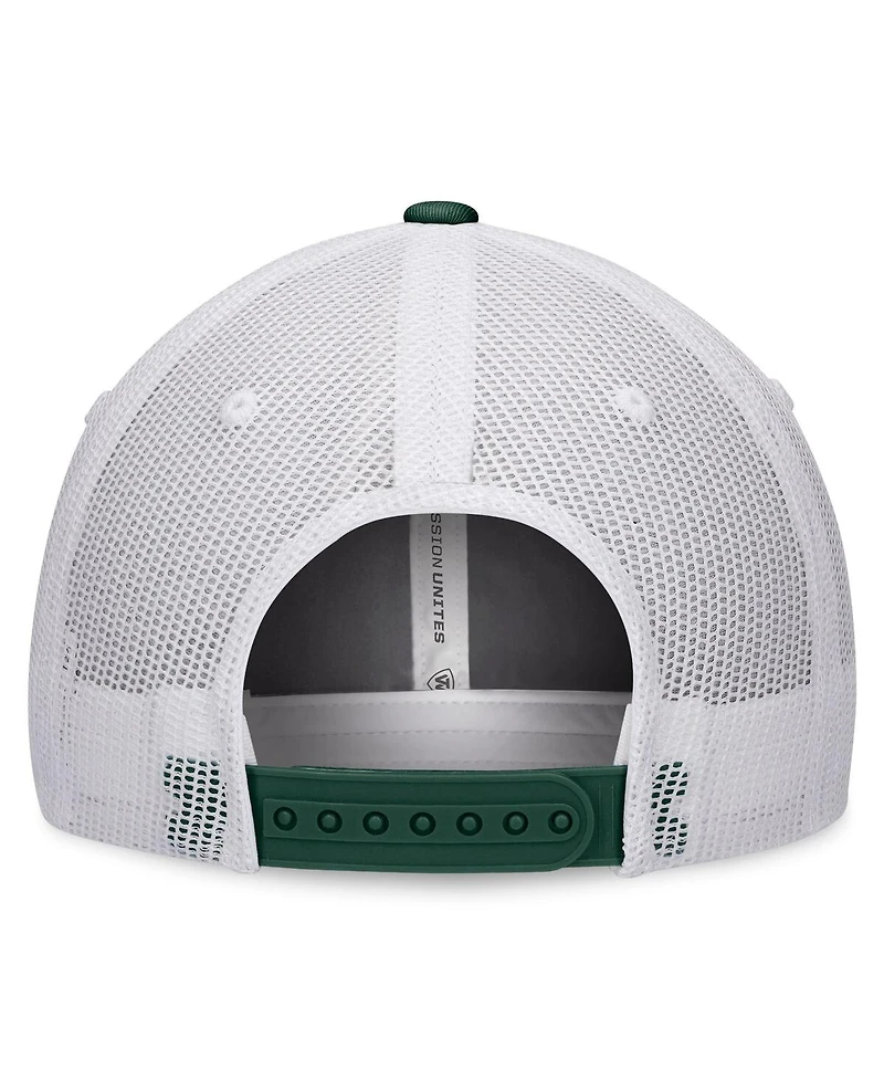 Men's Top of the World White, Green Michigan State Spartans Retro Fade Snapback Hat