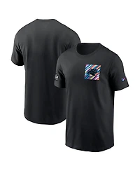 Men's Nike Black Carolina Panthers 2023 Nfl Crucial Catch Sideline Tri-Blend T-shirt
