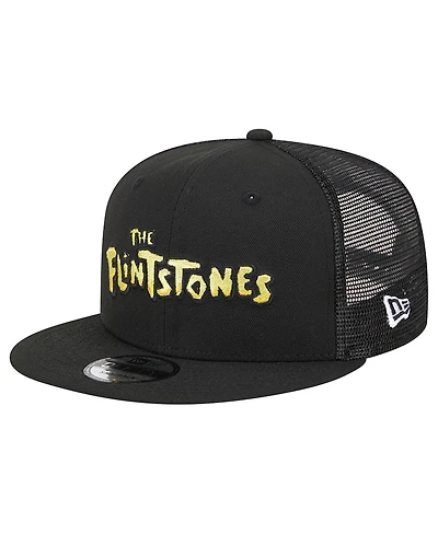 Men's New Era Black The Flintstones Trucker 9FIFTY Snapback Hat