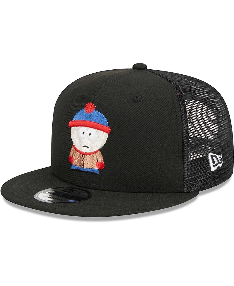 Men's New Era Black South Park Stan Trucker 9FIFTY Snapback Hat