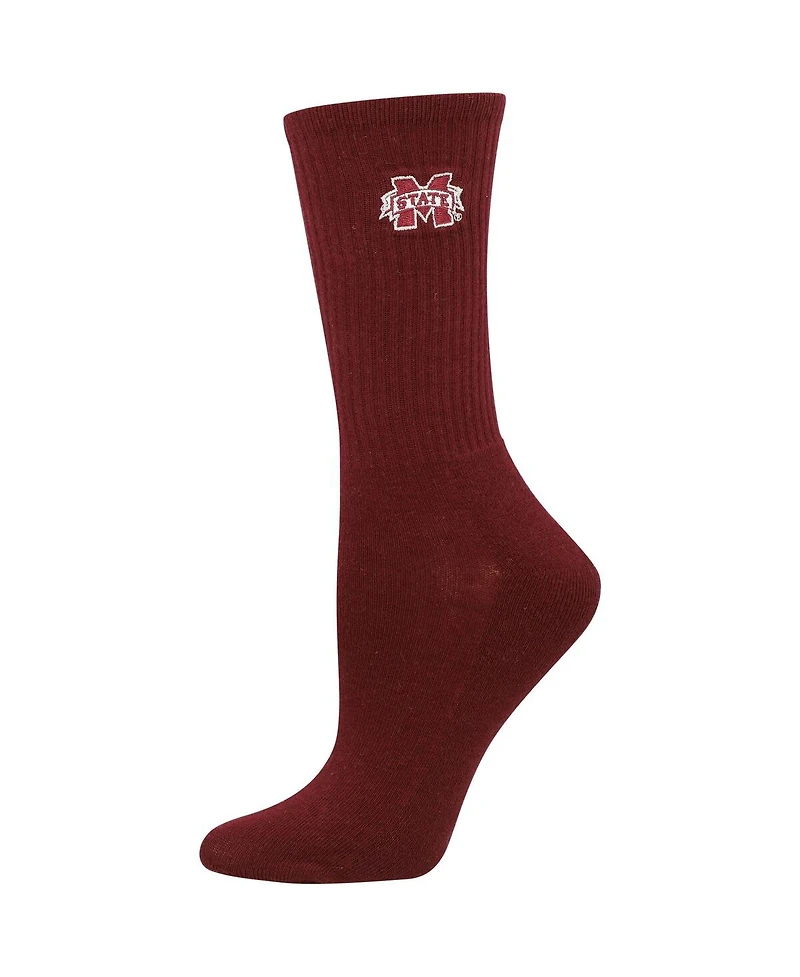 Women's ZooZatz Maroon, White Mississippi State Bulldogs 2-Pack Quarter-Length Socks