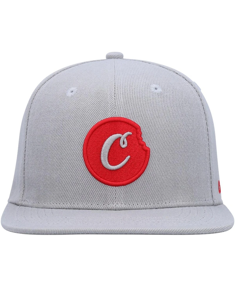 Men's Cookies Gray C-Bite Snapback Hat