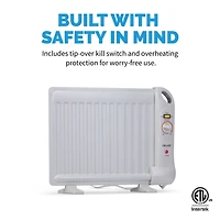 Newair Portable 400 Watt Under Desk Heater with Slim Fit Design and Silent, Energy Efficient Operation