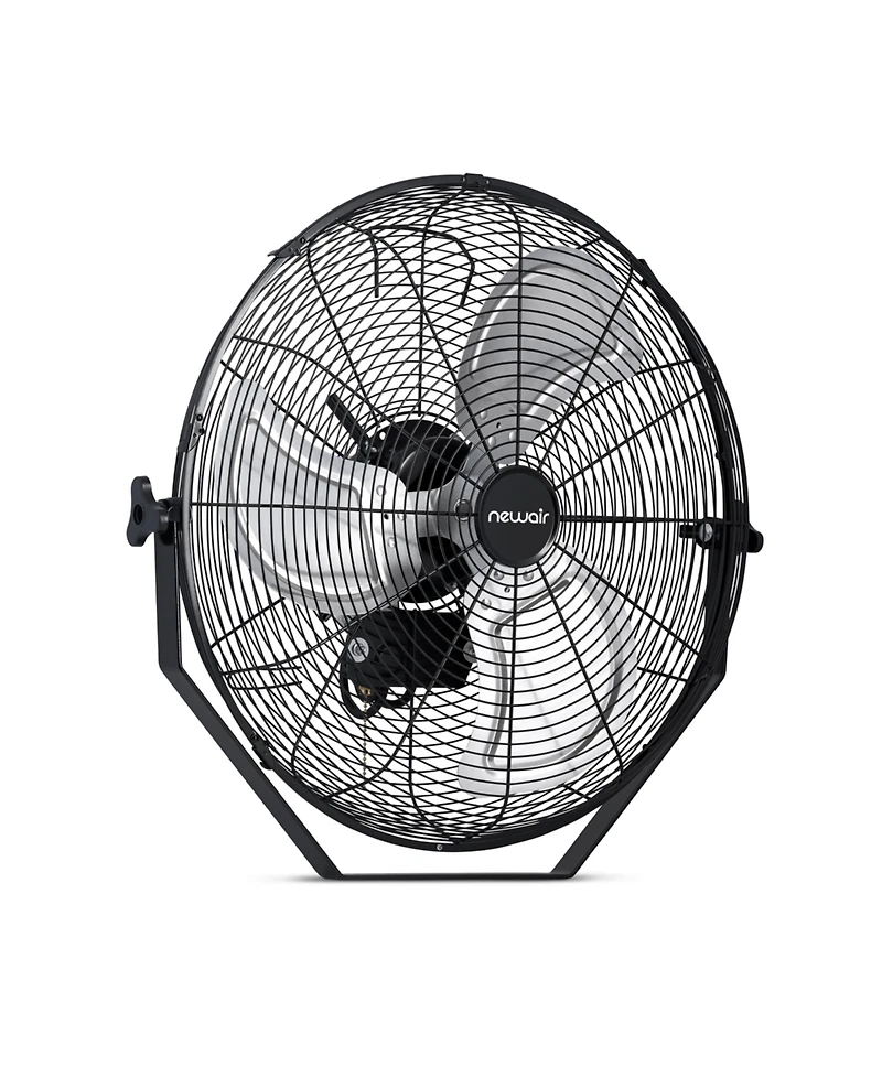 Newair 20" High Velocity Wall Mount Fan, Heavy Duty Waterproof Outdoor Fan, Adjustable Tilt and 3 Speeds up to 4650 Cfm, Pull Chain Switch | Wall