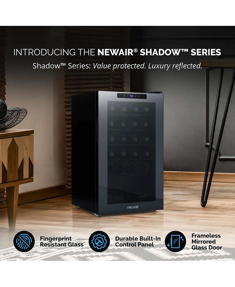 Newair Shadow Series Wine Cooler Refrigerator Bottle