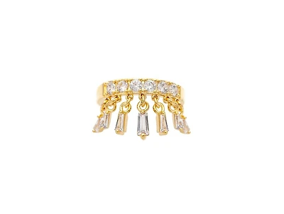 Cubic Zirconia Dangle Band Ring