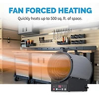 Newair 2-in-1 Freestanding or Ceiling/Wall Mounted 240v Electric Garage Heater, 500 sq. ft. with Remote Control, Perfect for Garages, Workshops and Mo