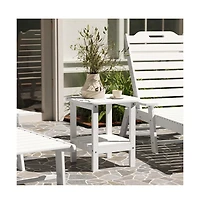 Nassau 2-Tier Adirondack Side Table, All-Weather Hdpe Indoor/Outdoor Accent Table