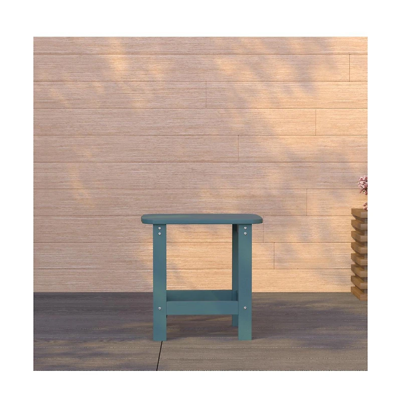Riviera Poly Resin Indoor/Outdoor All-Weather Adirondack Side Table