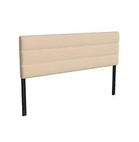 Merrick Lane Coppola King Headboard With Tufted Upholstery And Powder Coated Metal Frame