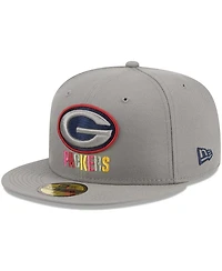 Men's New Era Gray Green Bay Packers Color Pack 59FIFTY Fitted Hat