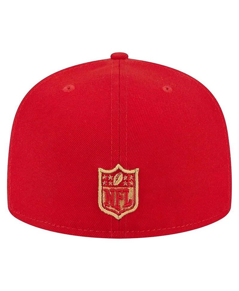 Men's New Era Scarlet San Francisco 49ers Main 59FIFTY Fitted Hat