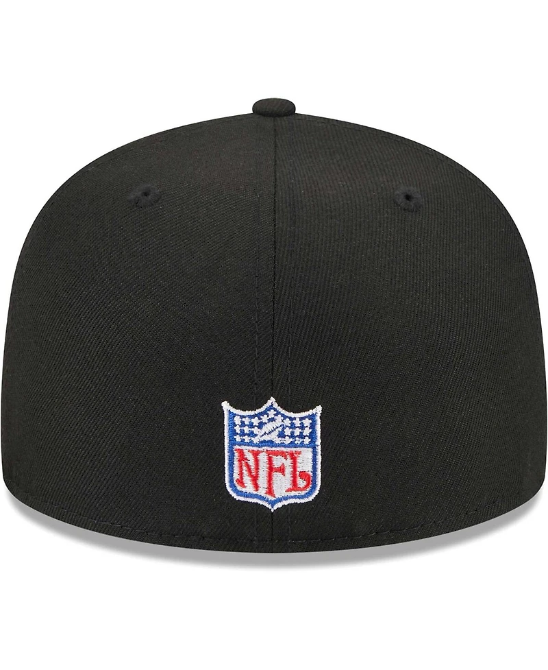 Men's New Era Black Atlanta Falcons Throwback Main 59FIFTY Fitted Hat