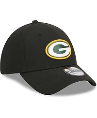 Men's New Era Black Green Bay Packers Main 39THIRTY Flex Hat