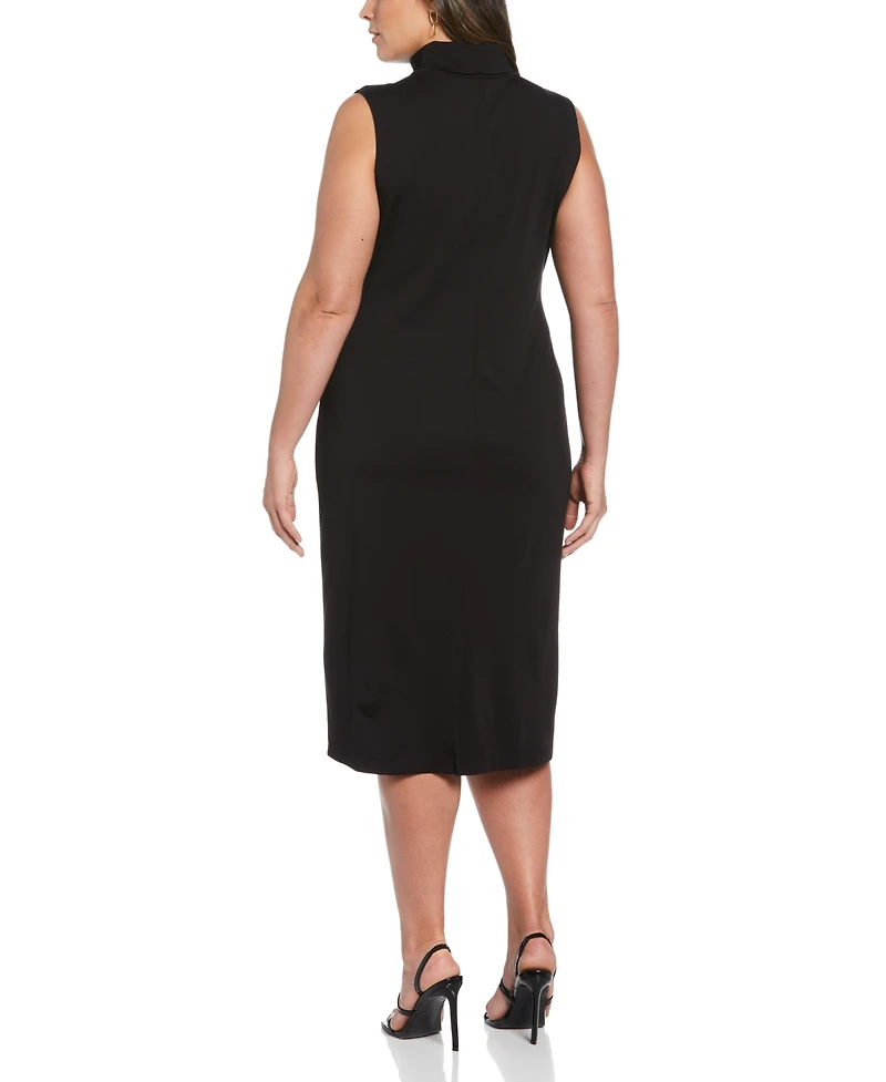 Ella Rafaella Plus Funnel Neck Sleeveless Dress