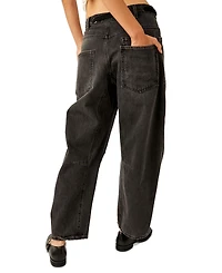 Free People Women's Moxie Low-Slung Pull-On Boyfriend Jeans