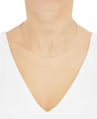 Lightweight 14k Gold Necklace, 18" Light Rope Chain (1mm)