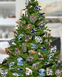 Designocracy Holiday Wooden Clip-On Ornaments Eagle's Flight Set of 6 G. DeBrekht