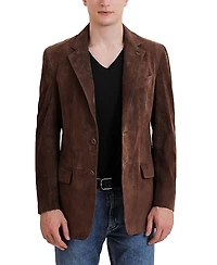 Bgsd Men Grant 2-Button Suede Leather Blazer
