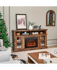 58" Fireplace Tv Stand with 1400W Electric for TVs up to 65 Inches