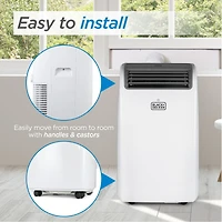 Black+Decker Portable Air Conditioner with Heat, 10,200 Btu Sacc/Cec (14,000 Btu Ashrae 128) for Rooms Up To 700 Sq. Ft.