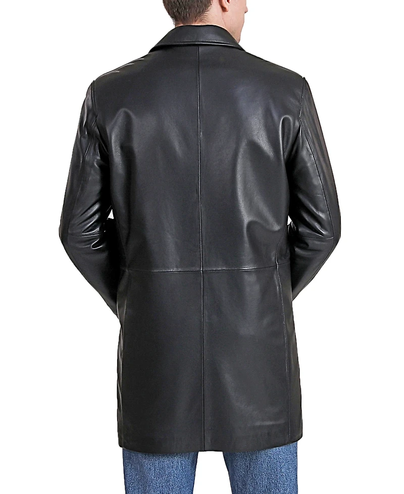 Bgsd Men Peter Three-Quarter Leather Car Coat