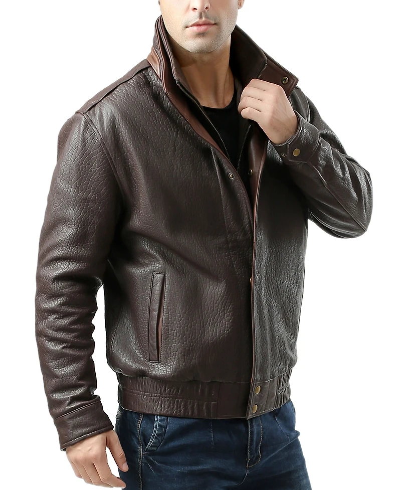 Bgsd Men's Men Brandon Leather Bomber Jacket