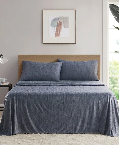 Urban Habitat Comfort Cool Jersey Knit Nylon Blend 3-Piece Sheet Set, Twin