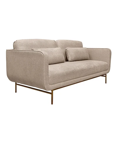 Armen Living Lilou 77" Polyester, Nylon with Metal Legs Sofa