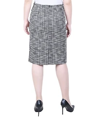 Ny Collection Petite Slim Tweed Double Knit Skirt