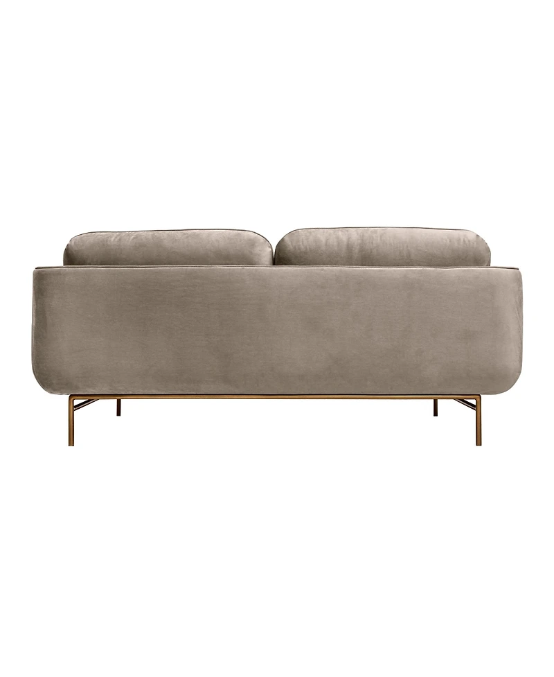 Armen Living Lilou 77" Velvet with Metal Legs Sofa